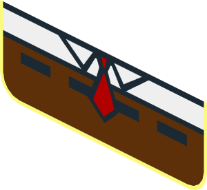 ~Minifig Head SpongeBob with White Shirt, Red Tie and Brown Pants