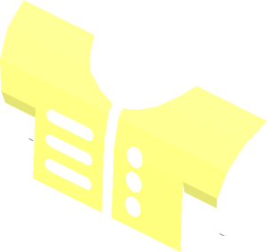 ~Technic Action Figure Torso with Red Chest and Triangle Pattern - Shoulders