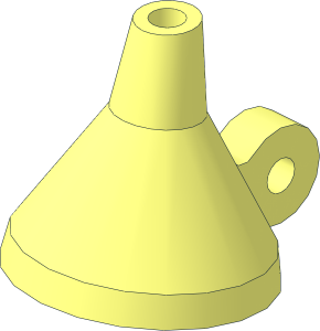 Minifig Hat / Funnel with Ring Handle