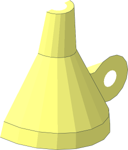 ~Minifig Hat / Funnel with Ring Handle Half