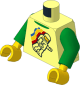 Minifig Torso with Arms and Hands with Classic Space Minifigure Floating Pattern