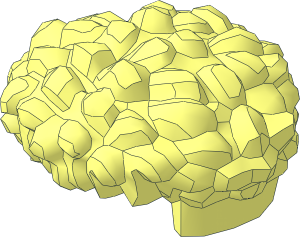 Minifig Hair Male Coiled with Short Straight Sides