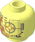 Minifig Head with Insectoids Robot Pattern