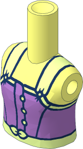 Figure Friends Girl with Medium Lavender Tank Top with Yellowish Green Straps and Belt Pattern