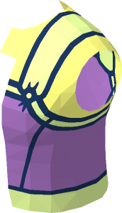 ~Figure Friends Girl Medium Lavender Tank Top with Yellowish Green Straps and Belt Half Pattern