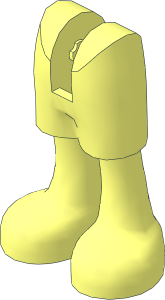 Figure Friends Legs with Mid-Length Shorts (Thin Hinge)