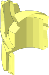 ~Minifig Helmet with 5 Spikes and V-shaped Visor Half