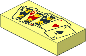 Tile  1 x  2 with Playing Cards Pattern