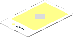 Connection Card for Bluetooth Devices with Diamond Symbol Pattern