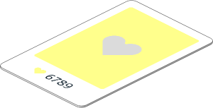 Connection Card for Bluetooth Devices with Heart Symbol Pattern