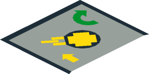 ~Sticker  1.1 x  1.9 with Crane Slewing Instructions - Half