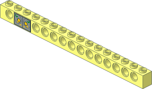 Technic Brick  1 x 16 with Holes with Crane Slewing Instructions Sticker