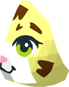 ~Animal Cat Chubby Sitting Face Half Pattern