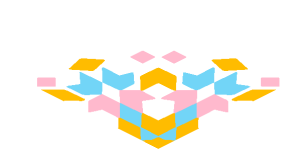 ~Sticker  3.4 x  3.8 with Mosaic and Cat Footprints Quarter