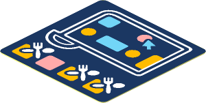 Sticker  1.8 x  1.8 with Restaurant Planning