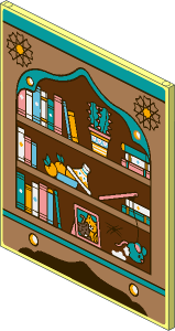 Glass for Window 1 x 6 x 6 with Ornamented Shelf Sticker