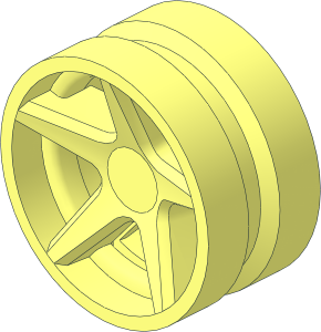 Wheel Rim 11 x 21 with Five Spokes
