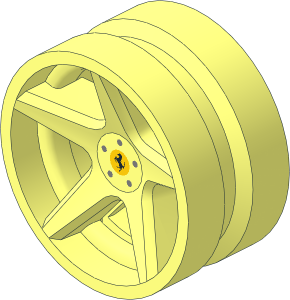 Wheel Rim 11 x 21 with Five Spokes with Ferrari Logo Pattern