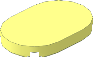 Tile  2 x  3 with Rounded Ends