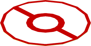 Sticker  2.8 x  2.8 Round with Pokémon Center Logo on Red Background