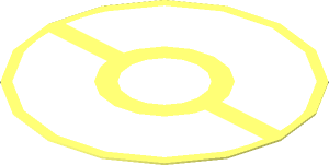 Sticker  1.8 x  1.8 Round with Pokémon Center Logo on Bright Light Yellow Background