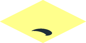 ~Tile  1 x  2 with Black Nostrils on Bottom Pattern - Half