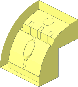 ~Brick Curved  2 x  2 x  1.667 without Top Surface