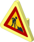 Roadsign Clip-on  2.2 x  2.667 Triangular with Worker and 1 Pile Sticker