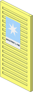 Window  1 x  3 x  5 Shutter with Maersk Line Logo Right Sticker