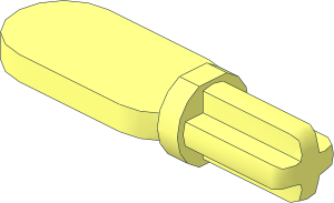 Technic Axle 1 with Oval Panel