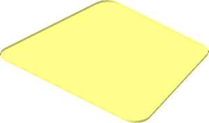 ~Sticker Back  0.8 x  1.0 Trapezoidal