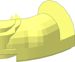 ~Brick  2 x  2 x  0.667 Corner Round with Curved Top - Half