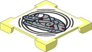Tile  2 x  2 SMART Play Tag Top with Millenium Falcon Pattern
