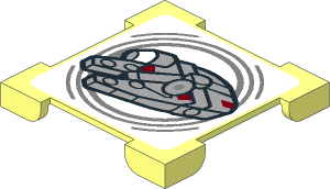 Tile  2 x  2 SMART Play Tag Top with Millenium Falcon Pattern