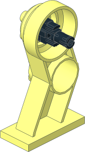 Figure Leg Mecha  2 x  4 x  6.333 Right with Black Friction Pin Pattern