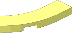 ~Plate  5 x  5 with  4 x  4 Corner Round and  4 x  4 with  3 x  3 Corner Round Cutout - Half