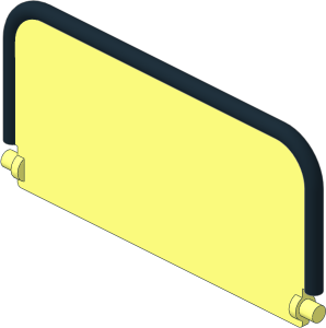 Windscreen  9 x  5 with Double Curved Bar with Black Bar Pattern