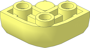 Brick  2 x  2 x  1 with Curved Bottom Corner