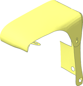 ~Sheet Fabric Vehicle Roof with Folds and Back Window (Formed) - Half