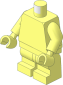 Minifig Body SMART Tag with Arms, Hands and Medium Legs with Metallic Silver SMART Logo on Back Pattern