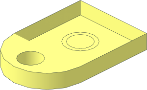 ~Tile  2 x  3 Rounded with Hole without Top Surface