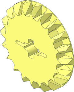 Technic Gear 20 Tooth Bevel with Two Axlehole Slots