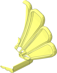 ~Minifig Tail Peacock without Patternable Surfaces - Half