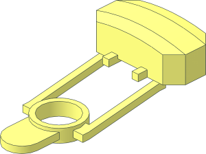 ~Electric Light & Sound Brick  4 x 12 x  2 Laser Drill - Button