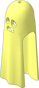 Minifig Ghost Shroud with Open Mouth