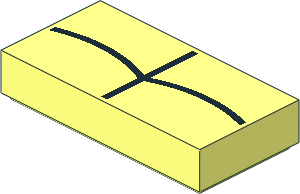 Tile  1 x  2 with Black Spider Web Pattern