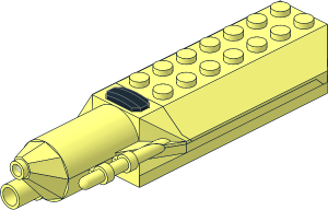 Electric Light & Sound Brick  4 x 12 x  2 Laser Drill with Type 2 Battery Cover