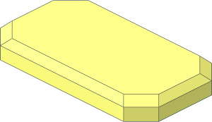 ~Electric Light & Sound Brick  4 x 12 x  2 Laser Drill Button (Obsolete)