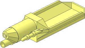 ~Electric Light & Sound Brick  4 x 12 x  2 Laser Drill Base (Needs Work) (Obsolete)
