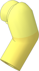 Minifig Arm Left with Bright Light Yellow Lower Arm Pattern